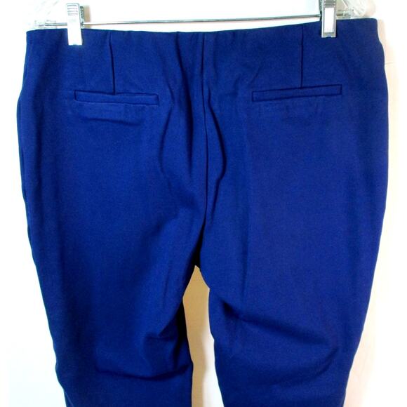 Alfani Women's Blue Mid Rise Taper Leg Stretch Zip Front Pants Size 12 - Picture 5 of 9